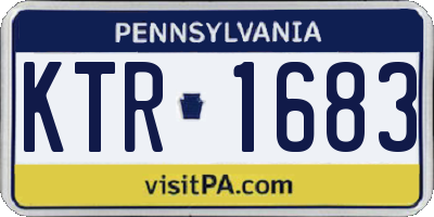 PA license plate KTR1683