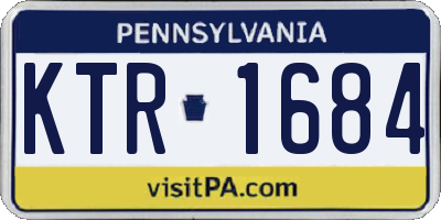 PA license plate KTR1684