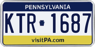 PA license plate KTR1687