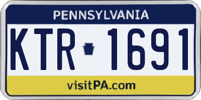 PA license plate KTR1691