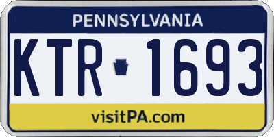 PA license plate KTR1693