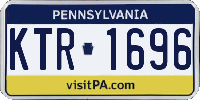 PA license plate KTR1696