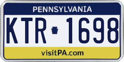 PA license plate KTR1698