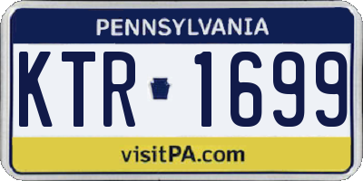 PA license plate KTR1699