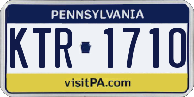 PA license plate KTR1710