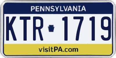 PA license plate KTR1719