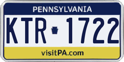 PA license plate KTR1722