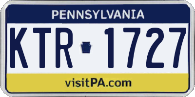 PA license plate KTR1727