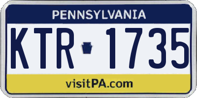 PA license plate KTR1735