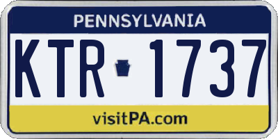 PA license plate KTR1737