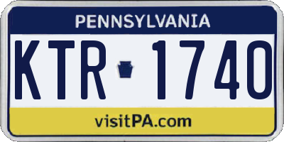 PA license plate KTR1740