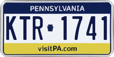 PA license plate KTR1741