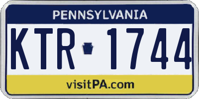 PA license plate KTR1744