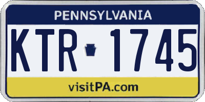 PA license plate KTR1745