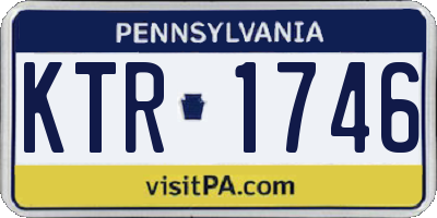 PA license plate KTR1746