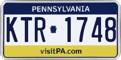 PA license plate KTR1748