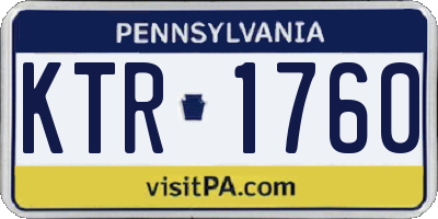 PA license plate KTR1760