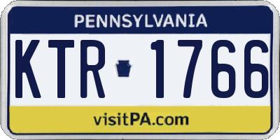 PA license plate KTR1766