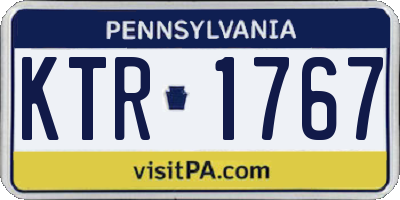 PA license plate KTR1767