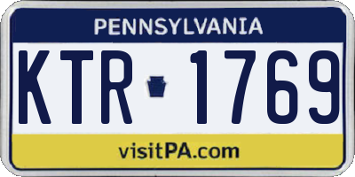 PA license plate KTR1769