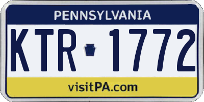 PA license plate KTR1772