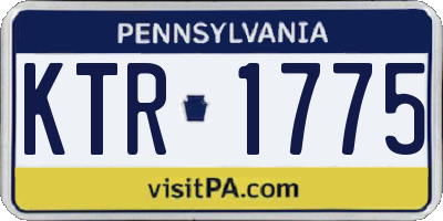 PA license plate KTR1775