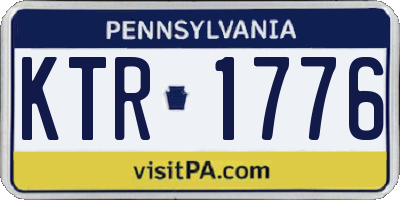PA license plate KTR1776