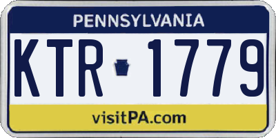 PA license plate KTR1779