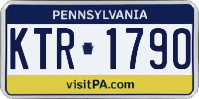 PA license plate KTR1790