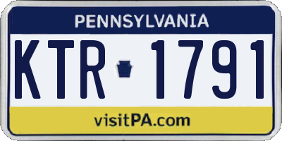 PA license plate KTR1791
