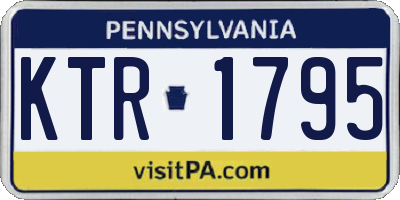 PA license plate KTR1795