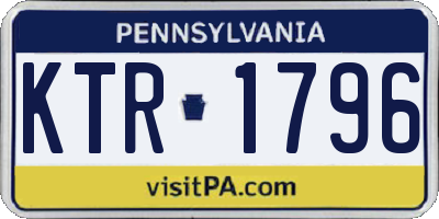 PA license plate KTR1796