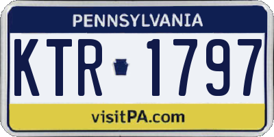 PA license plate KTR1797
