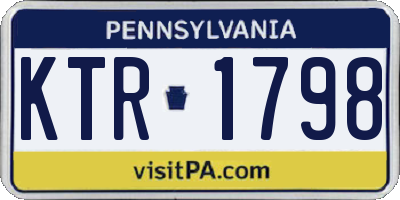 PA license plate KTR1798