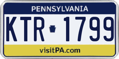 PA license plate KTR1799