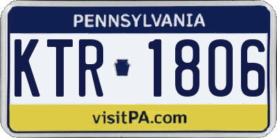 PA license plate KTR1806