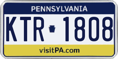 PA license plate KTR1808