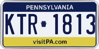 PA license plate KTR1813