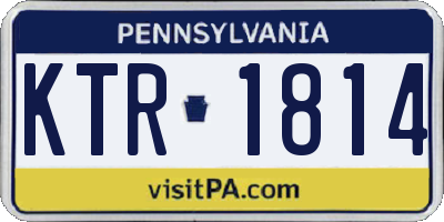 PA license plate KTR1814