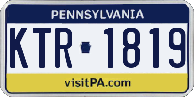 PA license plate KTR1819