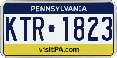 PA license plate KTR1823