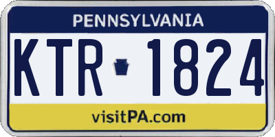 PA license plate KTR1824