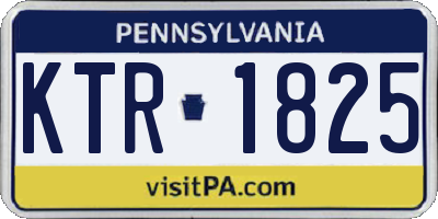 PA license plate KTR1825