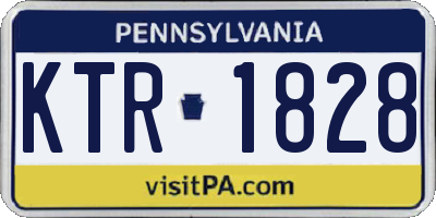 PA license plate KTR1828