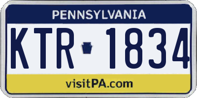 PA license plate KTR1834