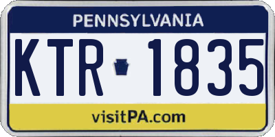 PA license plate KTR1835