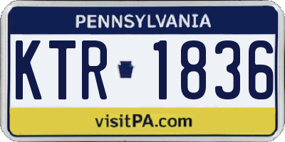 PA license plate KTR1836