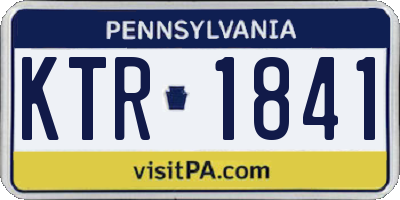 PA license plate KTR1841