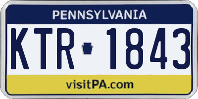PA license plate KTR1843
