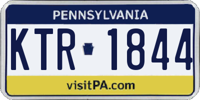 PA license plate KTR1844